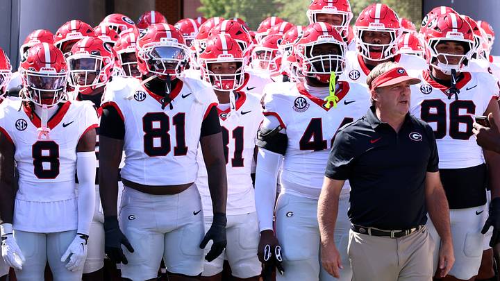 Georgia Football coach Kirby Smart before the game against Arkansas. Georgia Football coach Kirby Smart before the game against Arkansas.