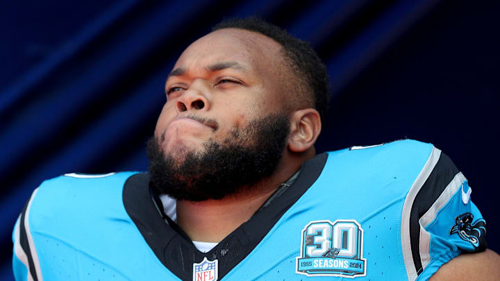 Carolina Panthers offensive lineman Robert Hunt