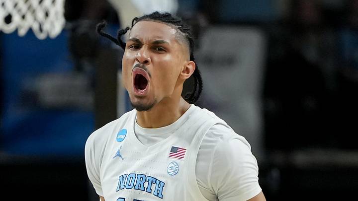 Mar 19, 2026; Greenville, SC, USA; North Carolina Tar Heels forward Jarin Stevenson (15) celebrates after a play against the VCU Rams in the second half of a first round game of the men's 2026 NCAA Tournament at Bon Secours Wellness Arena. Mandatory Credit: Bob Donnan-Imagn Images Mar 19, 2026; Greenville, SC, USA; North Carolina Tar Heels forward Jarin Stevenson (15) celebrates after a play against the VCU Rams in the second half of a first round game of the men's 2026 NCAA Tournament at Bon Secours Wellness Arena. Mandatory Credit: Bob Donnan-Imagn Images