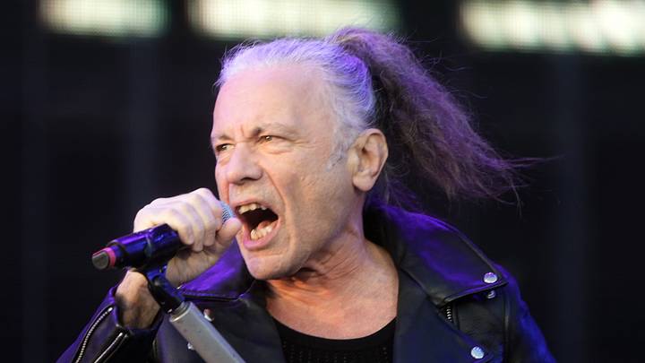 Bruce Dickinson of Iron Maiden performs
