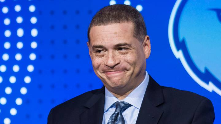 May 15, 2018; Chicago, IL, USA; New York Knicks General Manager Scott Perry during the 2018 NBA Draft Lottery at the Palmer House Hilton. Mandatory Credit: Patrick Gorski-USA TODAY Sports