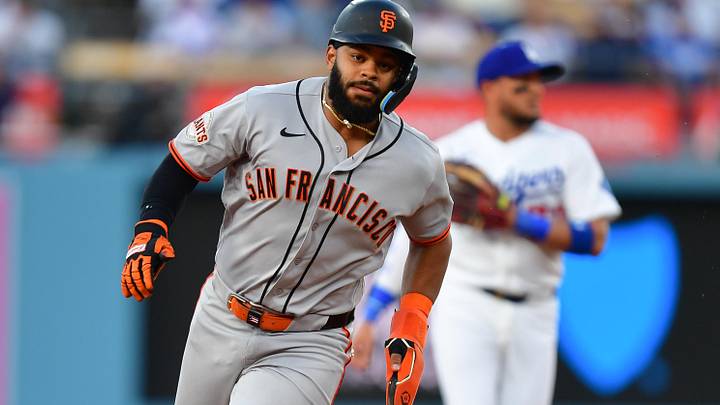 San Francisco Giants left fielder Heliot Ramos. San Francisco Giants left fielder Heliot Ramos.