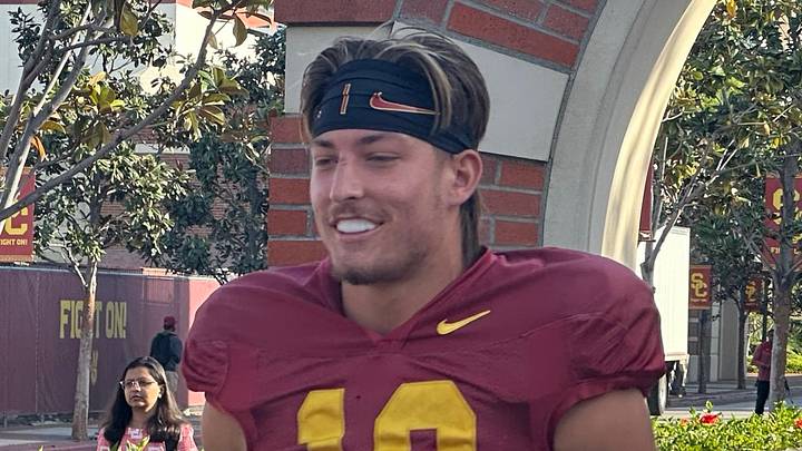 USC Trojans freshman tight end Mark Bowman USC Trojans freshman tight end Mark Bowman