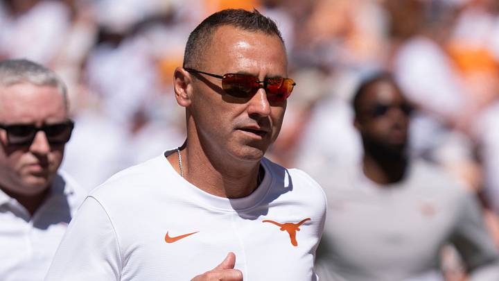 Texas Longhorns coach Steve Sarkisian leaves the field at the half during a college football game against Tennessee on Sept. 26, 2026, in Knoxville, Tennessee. Texas Longhorns coach Steve Sarkisian leaves the field at the half during a college football game against Tennessee on Sept. 26, 2026, in Knoxville, Tennessee.