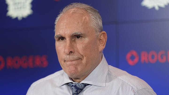 Mar 12, 2026; Toronto, Ontario, CAN; Toronto Maple Leafs head coach Craig Berube during a media conference after a win over the Anaheim Ducks at Scotiabank Arena. Mandatory Credit: John E. Sokolowski-Imagn Images