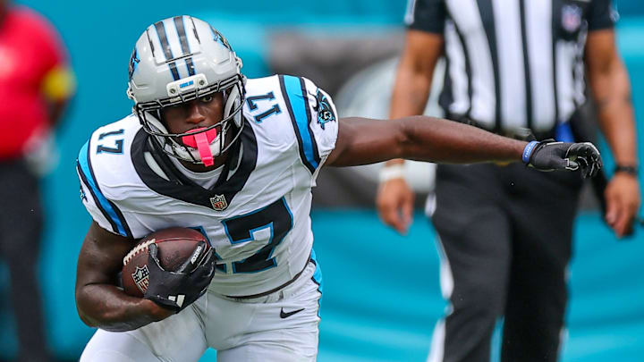 Carolina Panthers wide receiver Xavier Legette