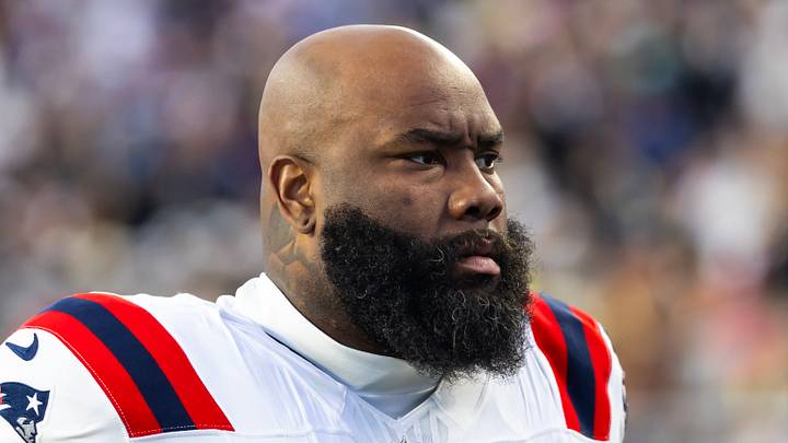 New England Patriots offensive tackle Morgan Moses (76).