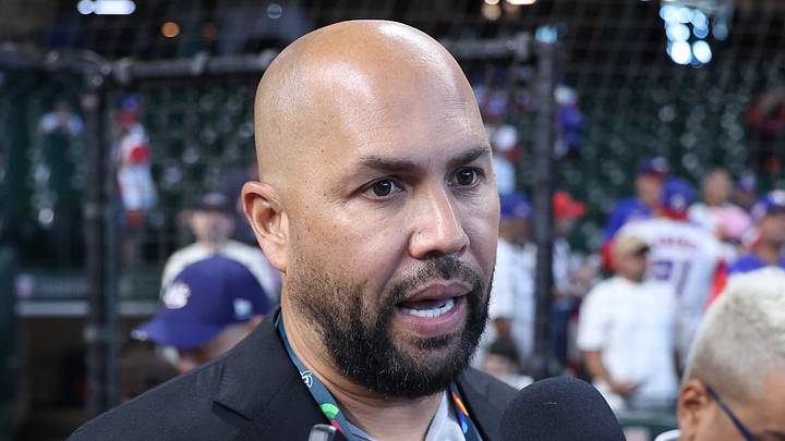 MLB former player Carlos Beltran talks with media MLB former player Carlos Beltran talks with media