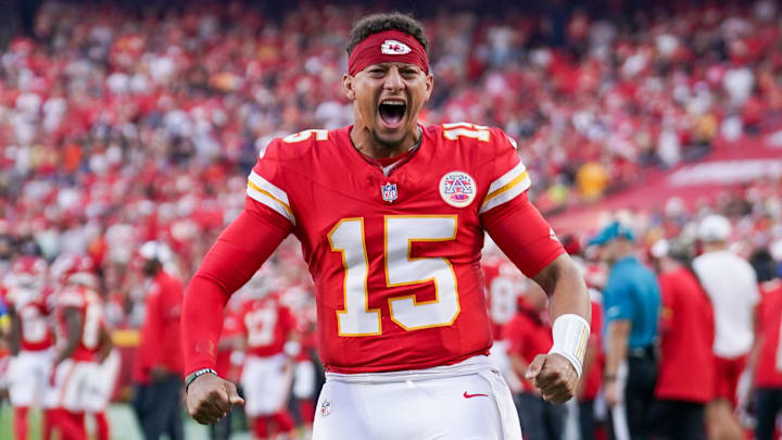 Chiefs quarterback Patrick Mahomes on his future: “I think, for me, as long as I can play, and have fun, and my family’s enjoying it, I’ll play.”