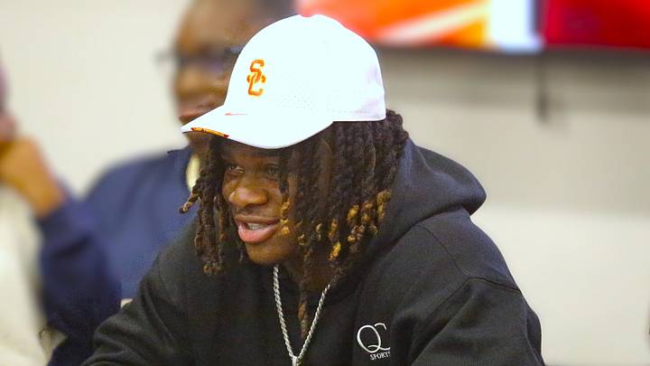Former Escambia running back, and top junior college recruit, Waymond Jordan Jr. signed with the University of Southern California during a ceremony on Sunday, Jan. 5, 2024. Former Escambia running back, and top junior college recruit, Waymond Jordan Jr. signed with the University of Southern California during a ceremony on Sunday, Jan. 5, 2024.