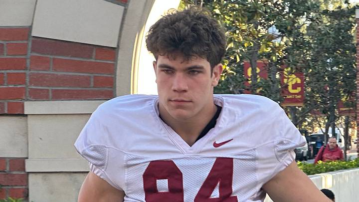 USC Trojans freshman defensive end Luke Wafle USC Trojans freshman defensive end Luke Wafle