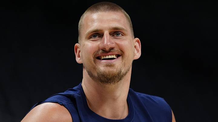 Apr 11, 2025; Denver, Colorado, USA; Denver Nuggets center Nikola Jokic (15) reacts before the game against the Memphis Grizzlies at Ball Arena. Mandatory Credit: Ron Chenoy-Imagn Images Apr 11, 2025; Denver, Colorado, USA; Denver Nuggets center Nikola Jokic (15) reacts before the game against the Memphis Grizzlies at Ball Arena. Mandatory Credit: Ron Chenoy-Imagn Images