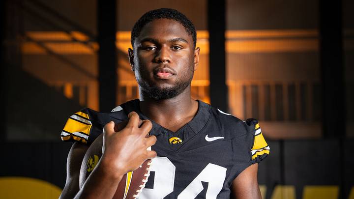 Iowa defensive end Iowa Joseph Anderson (84) stands for a portrait during Hawkeye football media day, Friday, Aug. 14, 2026, in Iowa City. Iowa defensive end Iowa Joseph Anderson (84) stands for a portrait during Hawkeye football media day, Friday, Aug. 14, 2026, in Iowa City.