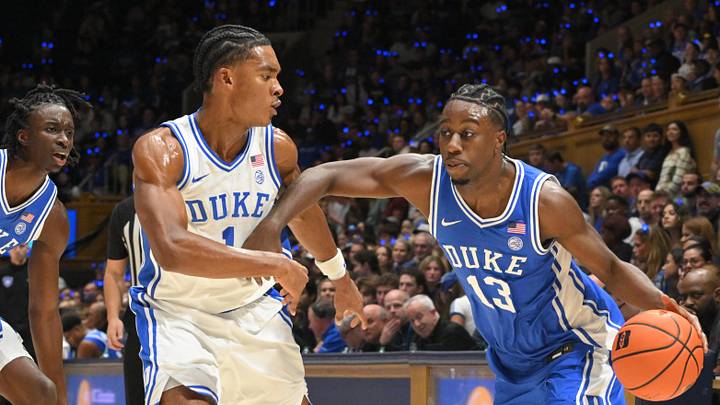 Oct 3, 2026; Durham, NC, USA; Duke Blue Devils guard John Blackwell (13) drive the ball during the Countdown to Craziness at Cameron Indoor Stadium. Mandatory Credit: Zachary Taft-Imagn Images Oct 3, 2026; Durham, NC, USA; Duke Blue Devils guard John Blackwell (13) drive the ball during the Countdown to Craziness at Cameron Indoor Stadium. Mandatory Credit: Zachary Taft-Imagn Images