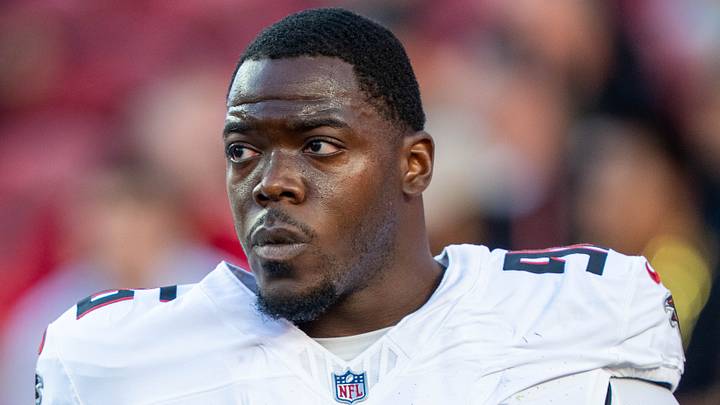 October 19, 2025; Santa Clara, California, USA; Atlanta Falcons defensive end Zach Harrison (96) warms up before the game against the San Francisco 49ers at Levi's Stadium. Mandatory Credit: Kyle Terada-Imagn Images October 19, 2025; Santa Clara, California, USA; Atlanta Falcons defensive end Zach Harrison (96) warms up before the game against the San Francisco 49ers at Levi's Stadium. Mandatory Credit: Kyle Terada-Imagn Images
