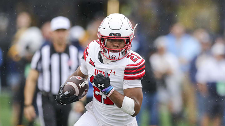 Utah Utes running back NaQuari Rogers (21) led the team with 11 rushing touchdowns during the 2025 season. Utah Utes running back NaQuari Rogers (21) led the team with 11 rushing touchdowns during the 2025 season.