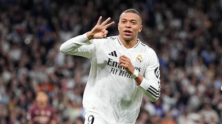 Kylian Mbappé bagged a hat trick in Real Madrid's dominant victory over Manchester City.