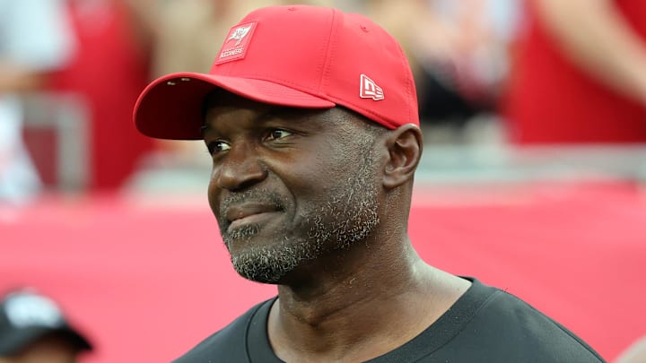 Aug 23, 2025; Tampa, Florida, USA; Tampa Bay Buccaneers head coach Todd Bowles Mandatory Credit: Kim Klement Neitzel-Imagn Images