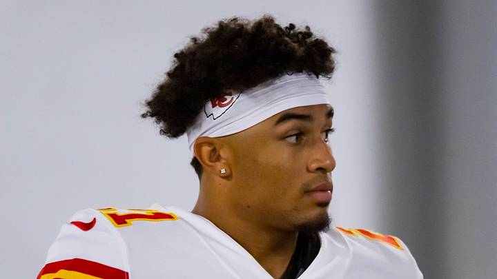 Sep 11, 2022; Glendale, Arizona, USA; Kansas City Chiefs cornerback Trent McDuffie (21) against the Arizona Cardinals at State Farm Stadium. Mandatory Credit: Mark J. Rebilas-USA TODAY Sports