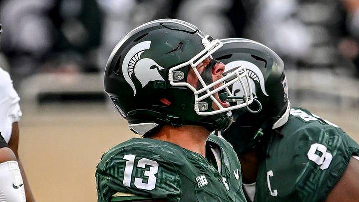 Michigan State's Isaac Smith celebrates after a stop against Penn State during the first quarter on Saturday, Nov. 15, 2025, at Spartan Stadium in East Lansing. Michigan State's Isaac Smith celebrates after a stop against Penn State during the first quarter on Saturday, Nov. 15, 2025, at Spartan Stadium in East Lansing.