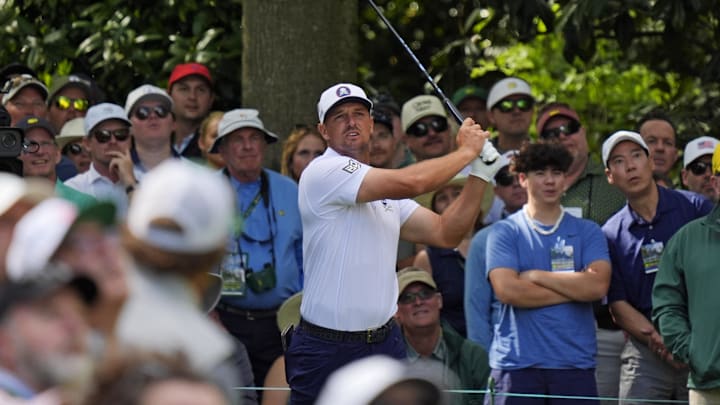 Reigning U.S. Open champion Bryson DeChambeau is lurking, two shots behind the lead heading to Sunday at Augusta.
