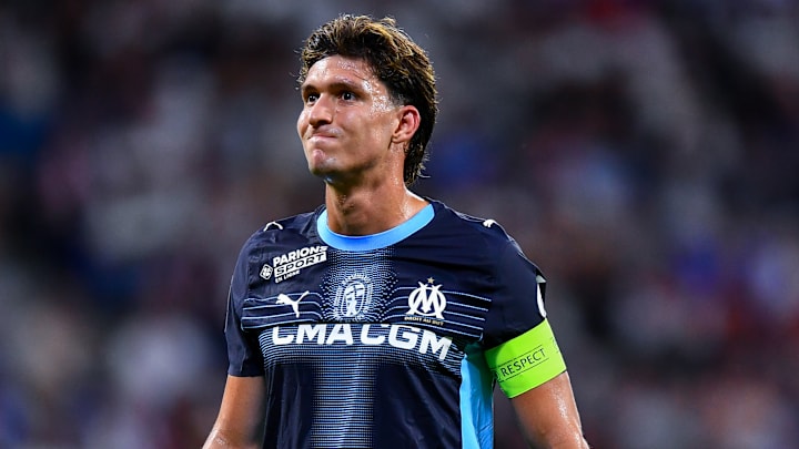 Leonardo Balerdi n'a pas masqué sa frustration à l'issue de l'Olympico contre l'OL. Leonardo Balerdi n'a pas masqué sa frustration à l'issue de l'Olympico contre l'OL.