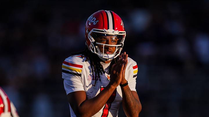 Sep 12, 2026; East Hartford, Conn.; Maryland quarterback Malik Washington (7) on the field against UConn. Sep 12, 2026; East Hartford, Conn.; Maryland quarterback Malik Washington (7) on the field against UConn.