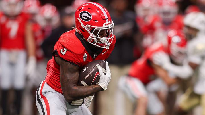 Georgia Football RB Nate Frazier against Georgia Tech. Georgia Football RB Nate Frazier against Georgia Tech.