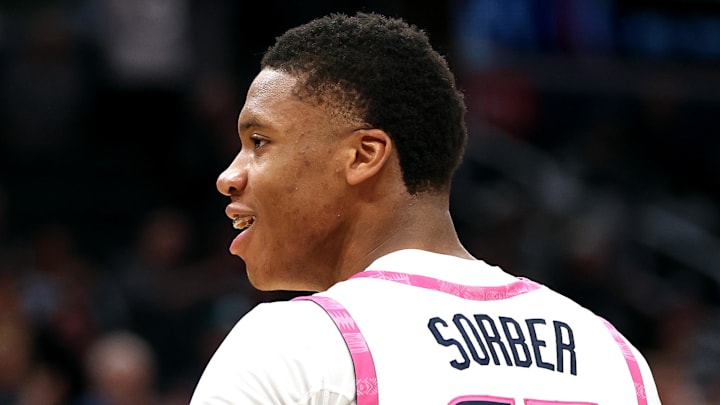 Feb 8, 2025; Washington, District of Columbia, USA; Georgetown Hoyas forward Thomas Sorber (35) celebrates during the second half against the Seton Hall Pirates at Capital One Arena. Mandatory Credit: Daniel Kucin Jr.-Imagn Images Feb 8, 2025; Washington, District of Columbia, USA; Georgetown Hoyas forward Thomas Sorber (35) celebrates during the second half against the Seton Hall Pirates at Capital One Arena. Mandatory Credit: Daniel Kucin Jr.-Imagn Images