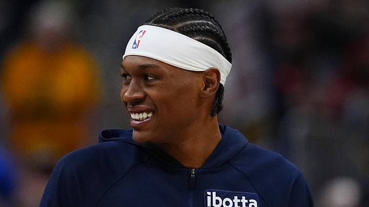 Mar 22, 2026; Denver, Colorado, USA; Denver Nuggets guard Peyton Watson (8) smiles before the game against the Portland Trail Blazers at Ball Arena. Mandatory Credit: Ron Chenoy-Imagn Images Mar 22, 2026; Denver, Colorado, USA; Denver Nuggets guard Peyton Watson (8) smiles before the game against the Portland Trail Blazers at Ball Arena. Mandatory Credit: Ron Chenoy-Imagn Images