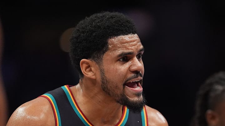 Apr 10, 2026; Charlotte, North Carolina, USA; Detroit Pistons forward Tobias Harris (12): Jim Dedmon-Imagn Images