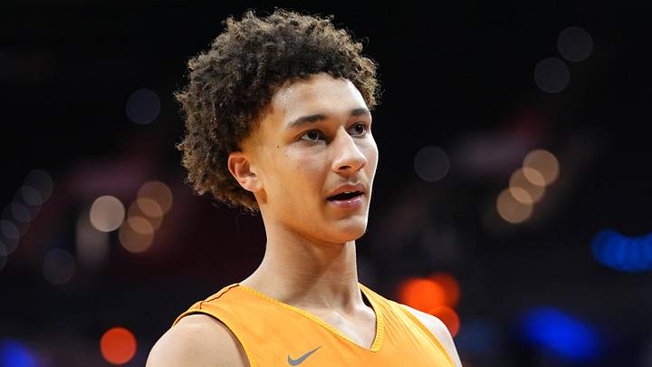Tennessee Volunteers forward Nate Ament (10) looks on during a practice session ahead of the first round of the men's 2026 NCAA Tournament at Xfinity Mobile Arena on March 19, 2026. Tennessee Volunteers forward Nate Ament (10) looks on during a practice session ahead of the first round of the men's 2026 NCAA Tournament at Xfinity Mobile Arena on March 19, 2026.