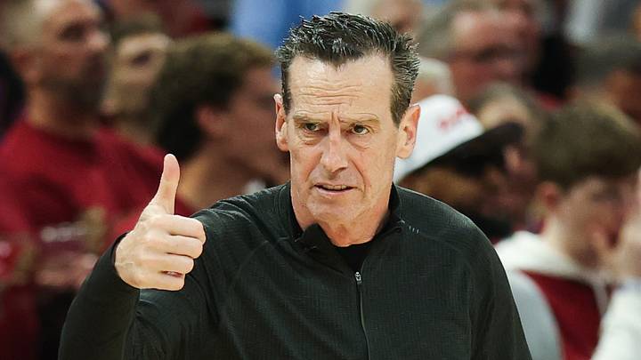 May 23, 2026; Cleveland, Ohio, USA; Cleveland Cavaliers head coach Kenny Atkinson reacts in the second quarter against the New York Knicks during game three of the eastern conference finals for the 2026 NBA playoffs at Rocket Arena. Mandatory Credit: Scott Galvin-Imagn Images
