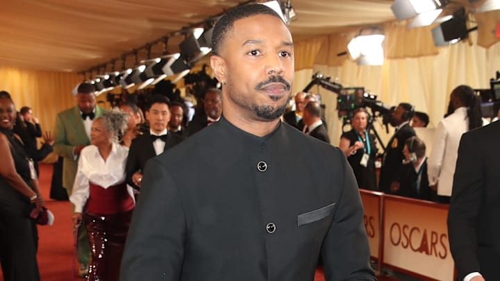 Michael B. Jordan on the red carpet at the 98th Academy Awards at the Dolby Theatre in Los Angeles.