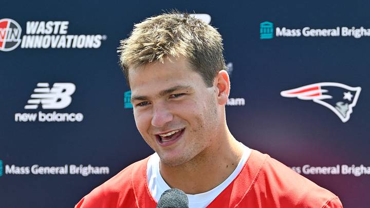 New England Patriots quarterback Drake Maye (10). New England Patriots quarterback Drake Maye (10).