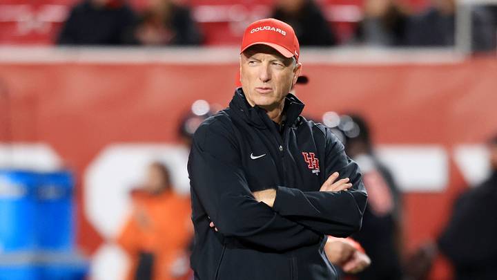 Oct 24, 2026; Salt Lake City, Utah, USA; Houston Cougars head coach Willie Fritz looks on before the game against the Utah Utes at Rice-Eccles Stadium. Mandatory Credit: Rob Gray-Imagn Images Oct 24, 2026; Salt Lake City, Utah, USA; Houston Cougars head coach Willie Fritz looks on before the game against the Utah Utes at Rice-Eccles Stadium. Mandatory Credit: Rob Gray-Imagn Images