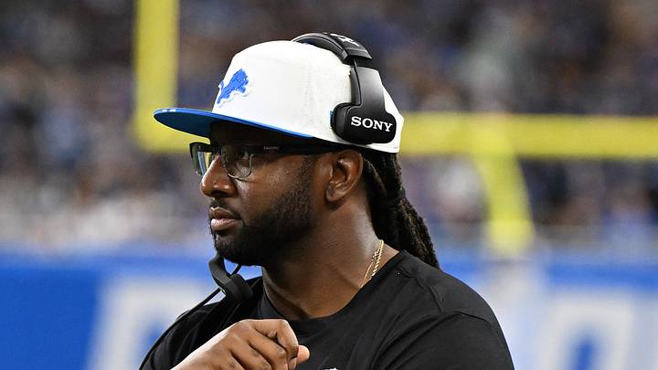 Detroit Lions defensive coordinator Kelvin Sheppard on the sidelines during preseason game Detroit Lions defensive coordinator Kelvin Sheppard on the sidelines during preseason game