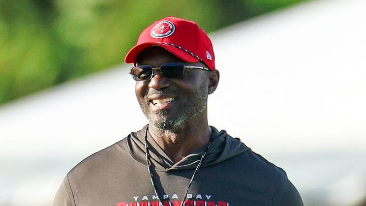 Tampa Bay Buccaneers head coach Todd Bowles looks on during training camp at AdventHealth Training Center. Tampa Bay Buccaneers head coach Todd Bowles looks on during training camp at AdventHealth Training Center.