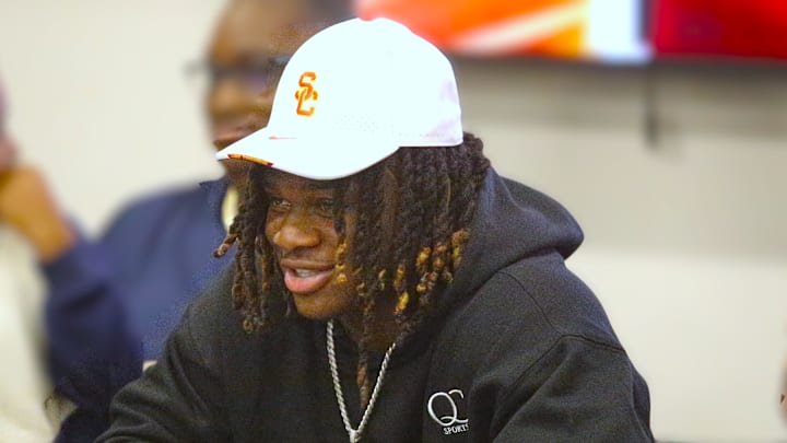 Former Escambia running back, and top junior college recruit, Waymond Jordan Jr. signed with the University of Southern California during a ceremony on Sunday, Jan. 5, 2024.