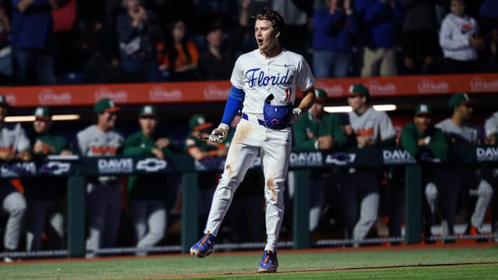 Freshman Brendan Lawson smacked a solo home run off the batter's eye, giving the Florida Gators a lead it wouldn't relinquish in a 6-2 win over Miami on Friday.