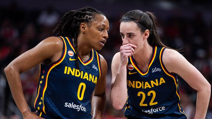 Indiana Fever guardx Kelsey Mitchell and Caitlin Clark Indiana Fever guardx Kelsey Mitchell and Caitlin Clark