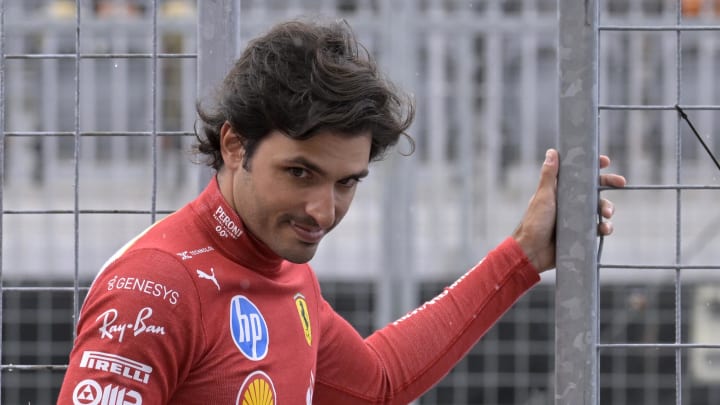 Jun 7, 2024; Montreal, Quebec, CAN; Ferrari driver driver Carlos Sainz (ESP) in the pit lane during the practice session at Circuit Gilles Villeneuve. Mandatory Credit: Eric Bolte-USA TODAY Sports Jun 7, 2024; Montreal, Quebec, CAN; Ferrari driver driver Carlos Sainz (ESP) in the pit lane during the practice session at Circuit Gilles Villeneuve. Mandatory Credit: Eric Bolte-USA TODAY Sports