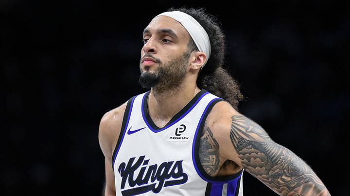 Mar 29, 2026; Brooklyn, New York, USA; Current Boston Celtics and former Sacramento Kings guard Devin Carter (22) during the first half against the Brooklyn Nets at Barclays Center. Mandatory Credit: John Jones-Imagn Images