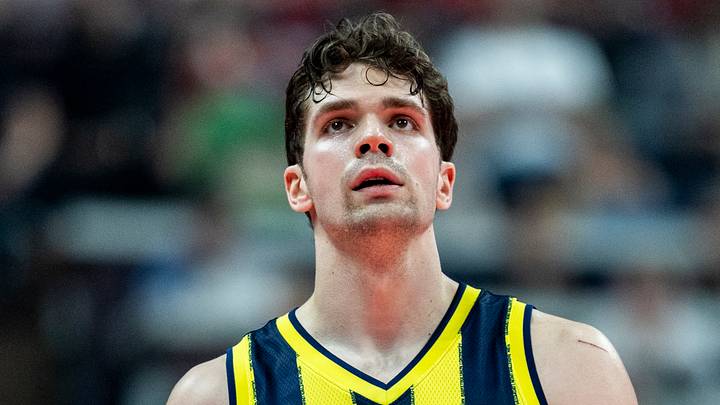 Tarik Biberovic, #13 of Fenerbahce Beko Istanbul reacts during Semifinal. (Photo by Tolga Adanali/Euroleague Basketball via Getty Images) Tarik Biberovic, #13 of Fenerbahce Beko Istanbul reacts during Semifinal. (Photo by Tolga Adanali/Euroleague Basketball via Getty Images)