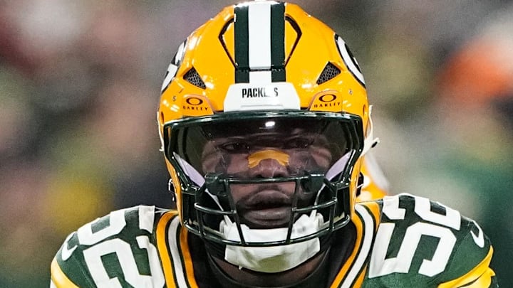 Green Bay Packers defensive lineman Rashan Gary (52) during the game against the Chicago Bears at Lambeau Field.