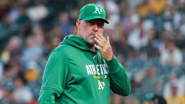 Jun 16, 2026; West Sacramento, California, USA; Athletics manager Mark Kotsay (7) walks back to the dugout during the sixth inning against the Pittsburgh Pirates at Sutter Health Park. Mandatory Credit: Sergio Estrada-Imagn Images Jun 16, 2026; West Sacramento, California, USA; Athletics manager Mark Kotsay (7) walks back to the dugout during the sixth inning against the Pittsburgh Pirates at Sutter Health Park. Mandatory Credit: Sergio Estrada-Imagn Images