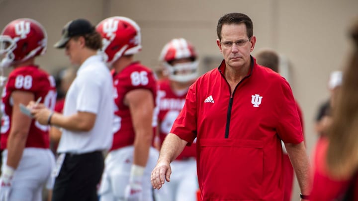 Indiana coach Curt Cignetti before the Florida International game at Memorial Stadium.