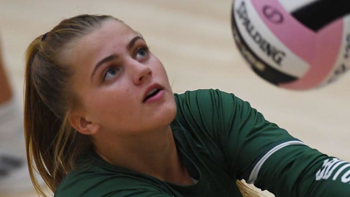 Pella's setter Katie Scheckel is among the leading Class 4A returning players in terms of kills in Iowa high school volleyball. Pella's setter Katie Scheckel is among the leading Class 4A returning players in terms of kills in Iowa high school volleyball.
