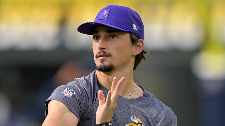 Minnesota Vikings quarterback Max Brosmer Minnesota Vikings quarterback Max Brosmer