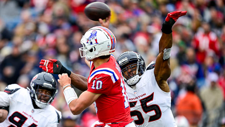 Whether the Houston Texans can get pressure on Drake Maye could be one of the determining factors in the Divisional Round of the NFL Playoffs